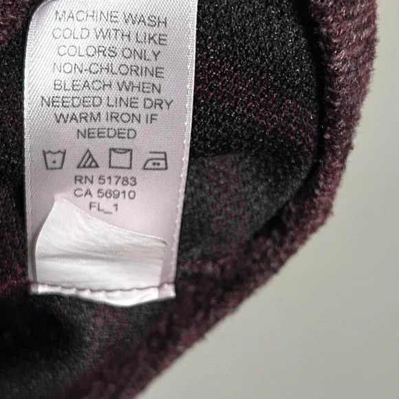 Maurices Women's Cardigan S Burgundy Marled Cowl Neck High Low Sweater Top Cape - Picture 7 of 9